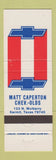 Matchbook Cover - Matt Caperton Chevrolet Oldsmobile Kermit TX