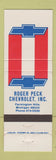 Matchbook Cover - Roger Peck Chevrolet Farmington Hills MI