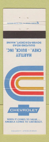 Matchbook Cover - Hartley Chevrolet Buick Dover Foxcroft ME