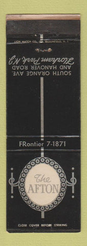 Matchbook Cover - The Afton Restaurant Florham Park NJ WEAR