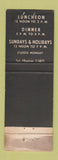 Matchbook Cover - The Afton Restaurant Florham Park NJ WEAR