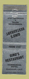 Matchbook Cover - Gino's Restaurant Guadalupe CA WEAR