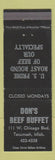 Matchbook Cover - Don's Beef Buffet Tecumseh MI