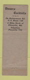 Matchbook Cover - Ten Mile Club Pikesville MD WEAR