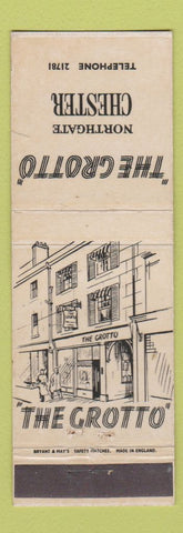 Matchbook Cover - The Grotto Northgate Chester U K