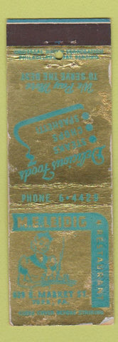 Matchbook Cover - ME Leidig Restaurant York PA WORN girlie
