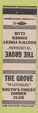 Matchbook Cover - The Grove Dinner Club LA