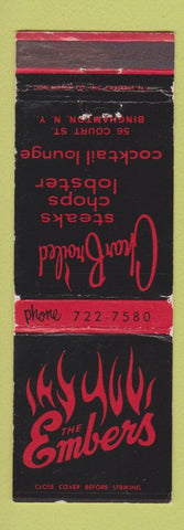 Matchbook Cover - The Embers Binghamton NY WEAR