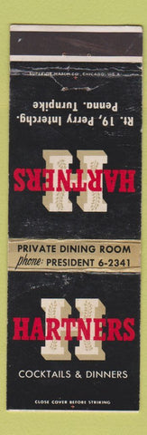 Matchbook Cover - Hartners Restaurant PA Turnpike WEAR
