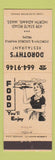 Matchbook Cover - Dorothy's Restaurant North Adams MA