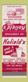 Matchbook Cover - Kofield's Restaurant Chicago IL
