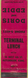 Matchbook Cover - Terminal Lunch Hutchinson KS WEAR