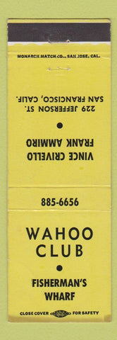 Matchbook Cover - Wahoo Club San Francisco CA
