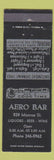 Matchbook Cover - Aero Bar Toledo OH