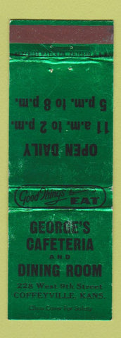 Matchbook Cover - George's Cafeteria Coffeyville KS