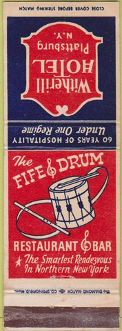 Matchbook Cover - Witherill Hotel Plattsburg NY