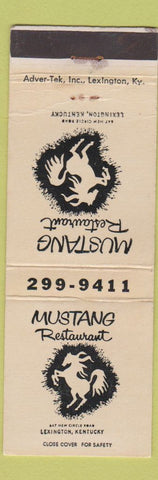 Matchbook Cover - Mustang Restaurant Lexington KY