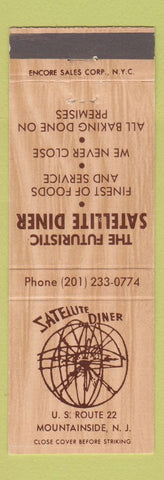 Matchbook Cover - Satellite Diner Mountainside NJ