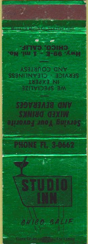 Matchbook Cover - Studio Inn Chicago CA