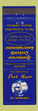 Matchbook Cover - Port Marr Downey CA restaurant