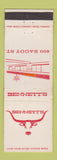 Matchbook Cover - Bennett's Kingston ON