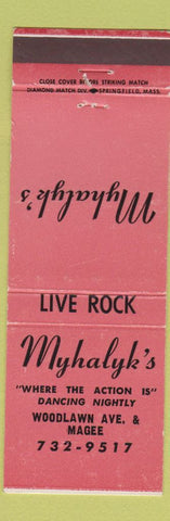 Matchbook Cover - Myhalyk's Club Elmira NY Music Venue