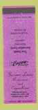 Matchbook Cover - Secoma Lanes Bowling Federal Way WA