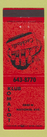Matchbook Cover - Klub Komalot