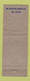 Matchbook Cover - Musicians Club Akron OH