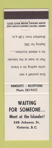 Matchbook Cover - The Islander Victoria BC