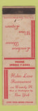 Matchbook Cover - Helen Lane Restaurant New York City STAINED