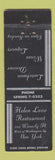 Matchbook Cover - Helen Lane Restaurant New York City WORN