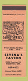 Matchbook Cover - Sevena's Tavern Ridgeway ON