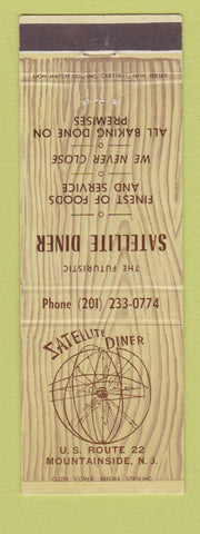 Matchbook Cover - Satellite Diner Mountainside NJ