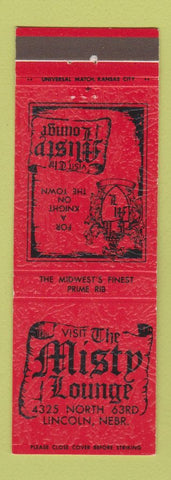 Matchbook Cover - Misty Lounge Lincoln NE