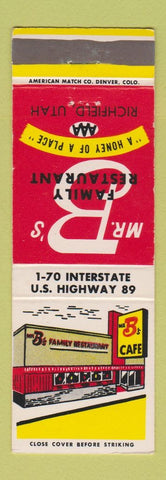 Matchbook Cover - Mr. B's Family Restaurant Richfield UT