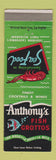Matchbook Cover - Anthony's Fish Grottos San Diego La Jolla La Mesa CA