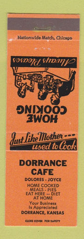Matchbook Cover - Dorrance Cafe Dorrance KS