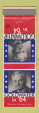 Matchbook Cover - Barry Goldwater for President 1964