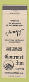 Matchbook Cover - Henry's Gourmet Inn Allentown Northampton PA