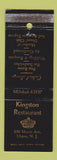 Matchbook Cover - Kingston Restaurant Union NJ WEAR