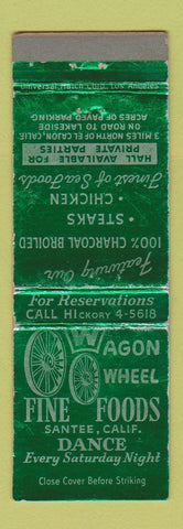 Matchbook Cover - Wagon Wheel Restaurant Santee CA WEAR