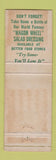 Matchbook Cover - Wagon Wheel Restaurant Santee CA WEAR