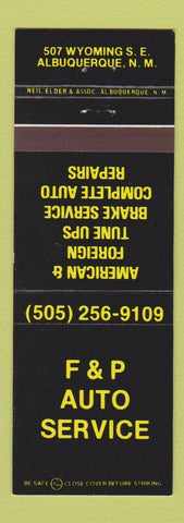 Matchbook Cover - F&P Auto Albuquerque NM Jesus Christ