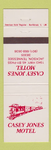 Matchbook Cover - Casey Jones Motel Jackson TN