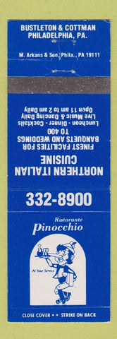 Matchbook Cover - Ristorante Pinocchio Philadelphia PA Italian