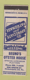 Matchbook Cover - Bruno's Oyster House Philadelphia PA