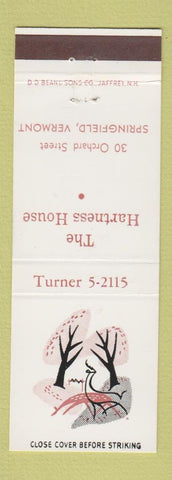 Matchbook Cover - The Hartness House Springfield VT DD Bean