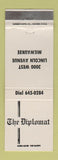 Matchbook Cover - The Diplomat Milwaukee WI