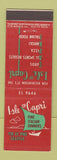 Matchbook Cover - Isle of Capri Restaurant Italian Seattle WA feature